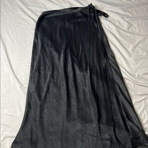 Elegant Black Wrap Skirt